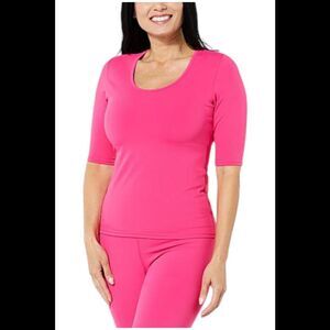 Joy Collection Clean & Cool Ultra Smooth Top w/ Shelf Bra Raspberry - Regular